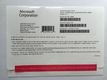 Korean Microsoft Windows 10 Pro 64 Bit , Win 10 OEM Key Valid For Lifetime