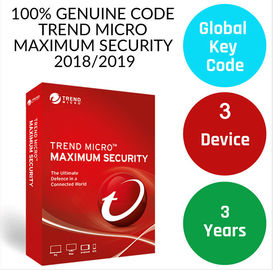 Genuine antivirus digital Key Trend Micro 2019 Maximum Security 3 years 3 devices Antivirus software license key code